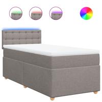 Boxspring met matras stof taupe 120x200 cm - thumbnail