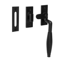 De Oude Deurklink Raamsluiting Deco, verstevigd, mat zwart, rechts - thumbnail