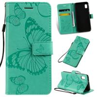Gedrukt afdrukken Butterfly patroon horizontale Flip PU lederen draagtas met houder & kaartsleuven & portemonnee & Lanyard voor Galaxy A10e (groen) - thumbnail