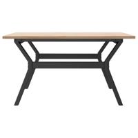 Salontafel Y-frame 90x90x45 cm massief grenenhout en staal - thumbnail