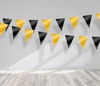 Folie Vlaggenlijn Goud/Zwart (10m) - thumbnail