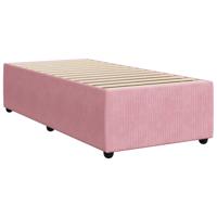 Boxspring met matras fluweel roze 90x190 cm - thumbnail