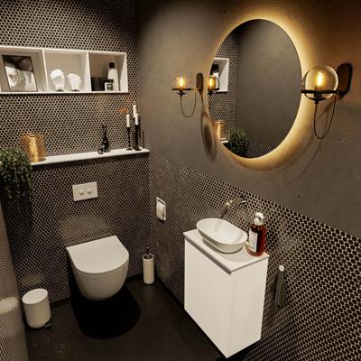 MONDIAZ FOWY toiletmeubel 40cm kleur talc. Waskom positie midden kleur talc | talc. Zonder kraangat