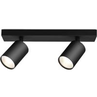 Philips LED Plafondspot Mat Zwart - 2-lichts GU10 - Dimbaar 2700K - thumbnail