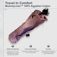 Cocoon Mummy Liner 100% Egyptian Cotton Lakenzak Khaki - thumbnail