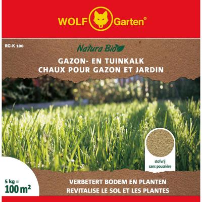 Wolf Garten Natura Bio Gazon-/tuinkalk 5KG RG-K 100 - 3836440 Wolf Garten Natura Bio Gazon-/tuinkalk 5KG RG-K 100 - 3836440