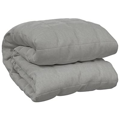 VidaXL Verzwaringsdeken 200x230 cm 13 kg stof grijs