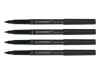 Q-CONNECT OHP marker, permanent, medium, set van 4 stuks in geassorteerde kleuren - thumbnail