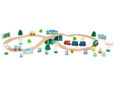 Houten treinset Peppa Pig