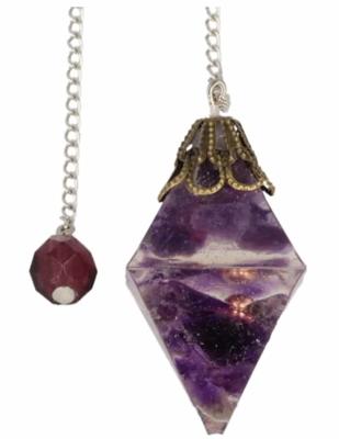 Pendel Edelsteen Amethist Orgone - Derde Oogchakra (6e)