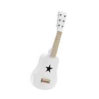 Kid's Concept houten gitaar met 6 snaren 53 cm wit - thumbnail