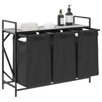 Wasmand 3 vakken met plank grijs sonoma eiken - thumbnail