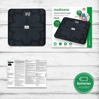 Medisana BS 450 sw Analyse-personenweegschaal Digitaal Weegbereik (max.): 180 kg Zwart Met Bluetooth, ITO-sensoren - thumbnail