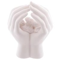 Slapende Cherubijn in Handen met LED - thumbnail