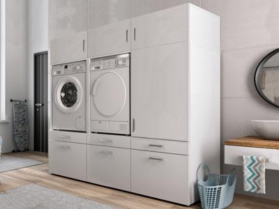 Kast WASHING 2 machines naast elkaar met kast 1 deur 2 lades LARGE wit Kast WASHING 2 machines naast elkaar met kast 1 deur 2 lades LARGE wit