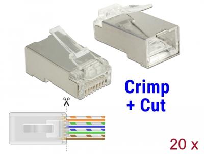 DeLOCK RJ45 Crimp+Cut Plug Cat.6 STP stekker