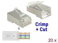 DeLOCK RJ45 Crimp+Cut Plug Cat.6 STP stekker - thumbnail