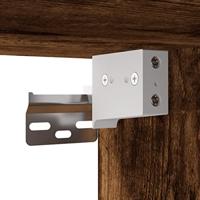Wandbureau 105x48x75 cm bewerkt hout gerookt eikenkleurig - thumbnail
