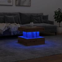 Salontafel met LED-verlichting 50x50x40cm artisanaal eikenkleur - thumbnail