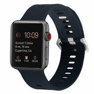 Siliconen bandje met motief - Donkerblauw - Geschikt voor Apple Watch 38mm / 40mm / 41mm / 42mm - thumbnail