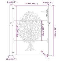 VidaXL Poort 105x155 cm boomontwerp cortenstaal - thumbnail