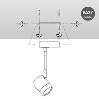 Light depot - LED opbouwspot Manu - 9,5 cm - zwart - Outlet - thumbnail