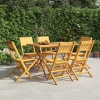 Tuinstoelen 6 st inklapbaar 47x61x90 cm massief teakhout - thumbnail