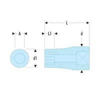 Facom doppen 3/4&apos; 6 kant 34 mm - K.34HB - thumbnail
