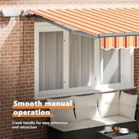 VidaXL Inklapbaar zonnescherm geel en oranje 300 x 250 cm stof - thumbnail