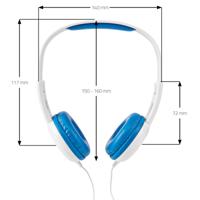 Nedis Bedrade On-ear Koptelefoon | 3,5 mm | 1.20 m | 82 dB | Blauw | 1 stuks - HPWD4200BU HPWD4200BU - thumbnail