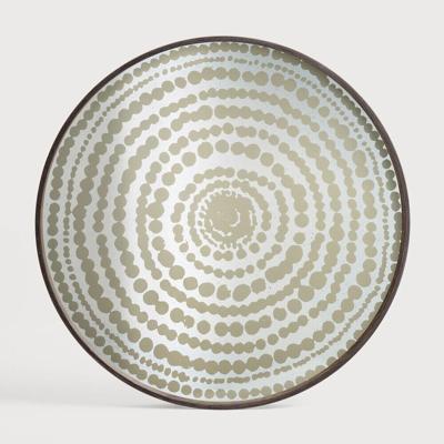 Ethnicraft Rond Dienblad 'Tribal Quest' 61cm, kleur Goud