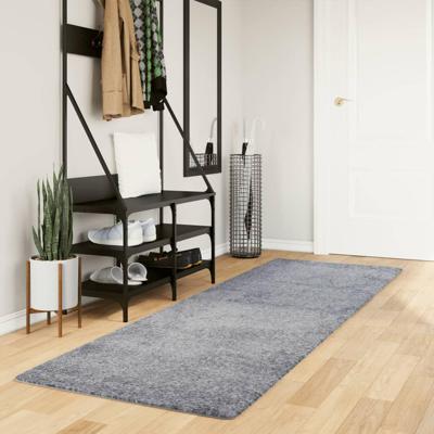 VidaXL Vloerkleed pamplona shaggy hoogpolig modern 80x250 cm blauw