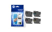 Brother Inktcartridge LC-421VAL Origineel Combipack Zwart, Cyaan, Geel, Magenta LC421VAL - thumbnail