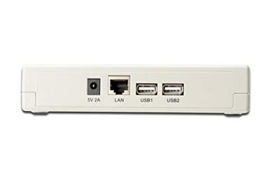 DIGITUS DN13006 Print Server 10/100 Mbit met 2 USB-poorten en 1 poort, 25-polig, parallel