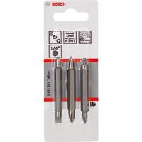 Bosch Accessoires 3-delige dubbelbitset PH1, PZ1, S 0,6x4,5; PH2, PZ2, S 1,0x5,5; 60 mm 3st - 2607001745 - thumbnail