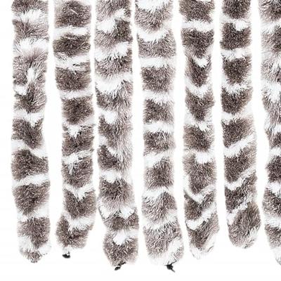 VidaXL Vliegengordijn 56x185 cm chenille taupe en wit