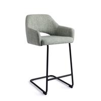 Jesper Home Barkruk 'Yanai' Arch Black, kleur Soft Sage (zithoogte 66cm) - thumbnail