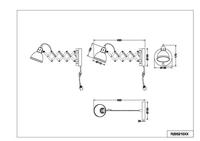 Trio SchaarlampScissor betongrijs met chroom - R20321078 - thumbnail