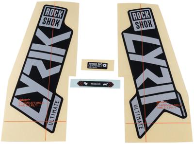 ROCKSHOX decor set "signatur series" decal set rs lyrik ult. silver
