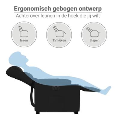 Sta-op-stoel elektrisch verstelbaar stof zwart