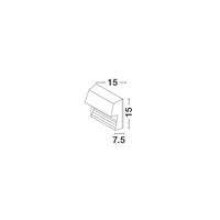 Lyora Vierkante wandlampKrypton 15cm grijs - 752250 - thumbnail