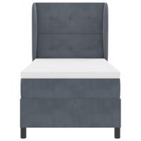 Boxspringbed met matras fluweel donkergrijs 80x200 cm - thumbnail