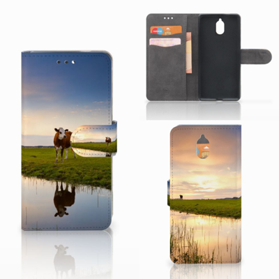 Nokia 3.1 (2018) | Telefoonhoesje | Met pasjeshouder | Koe Nokia 3.1 (2018) | Telefoonhoesje | Met pasjeshouder | Koe