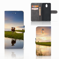 Nokia 3.1 (2018) | Telefoonhoesje | Met pasjeshouder | Koe - thumbnail