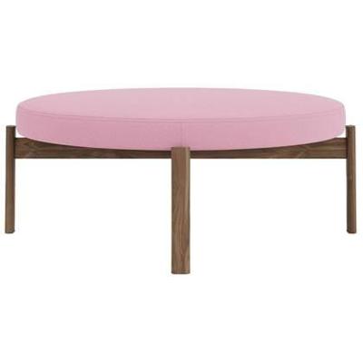 Audo Copenhagen Passage poef Ø99 walnoot Vidar Pink 0526