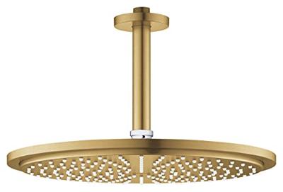 Regendoucheset GROHE Rainshower Cosmopolitan Metal 31 cm met Plafondarm Cool Sunrise Geborsteld