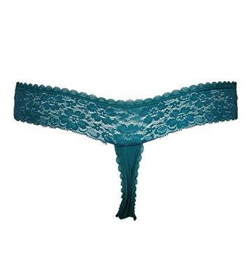 J&C dames string Kant 1605 - Kanten microfiber dames string