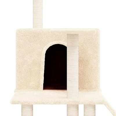 VidaXL Kattenmeubel met sisal krabpalen 109 cm crèmekleurig