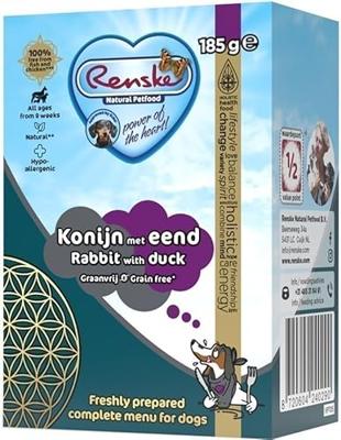 Renske vers bereide maaltijd eend konijn en graanvrij
