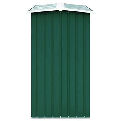 Haardhoutschuur 172x91x154 cm gegalvaniseerd staal groen - thumbnail